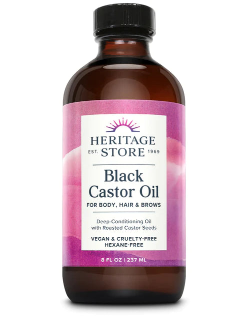 Heritage Store Black Castor Oil 8 oz