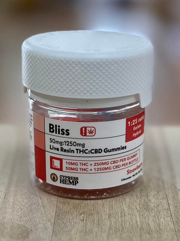 Bliss Live Resin D9 10mg THC Gummies