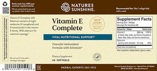 Vitamin E Complete w/ Selenium