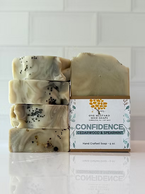 CONFIDENCE - SPEARMINT AND CEDARWOOD ESSENTIAL OIL SOAP