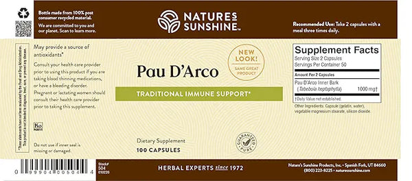 Pau D'Arco 100 ct