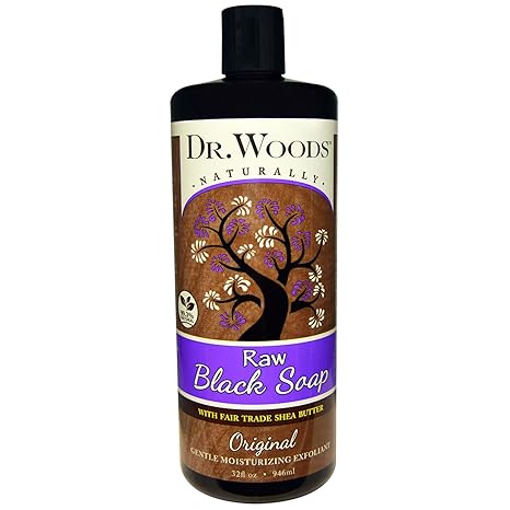 Dr. Woods Raw Black Soap with Shea Butter