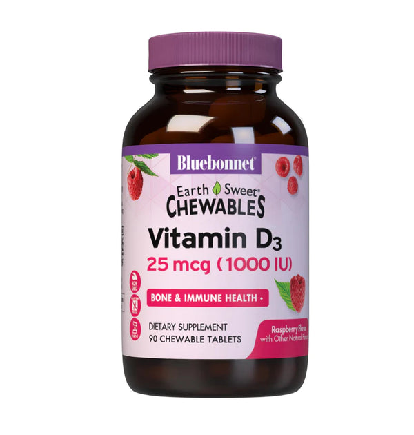 EARTHSWEET CHEWABLES VITAMIN D3 1000 IU