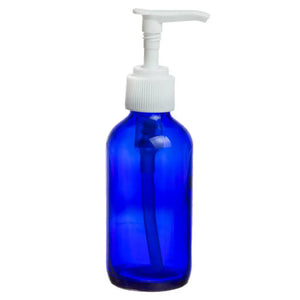 4 oz Blue Glass Bottle with Pump