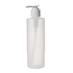 8 oz Natural Plastic Bottle with White Pump