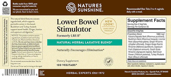 Lower Bowel Stimulator (Vegitabs)