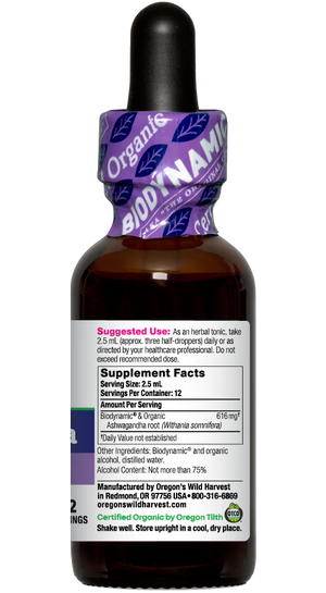 Ashwagandha, Biodynamic Herbal Tonic