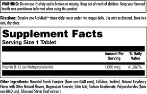 B-12 Methylcobalamin 1000 mcg