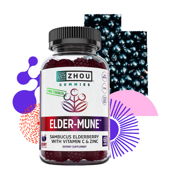 Elder-Mune Elderberry Gummies with Vitamin C & Zinc