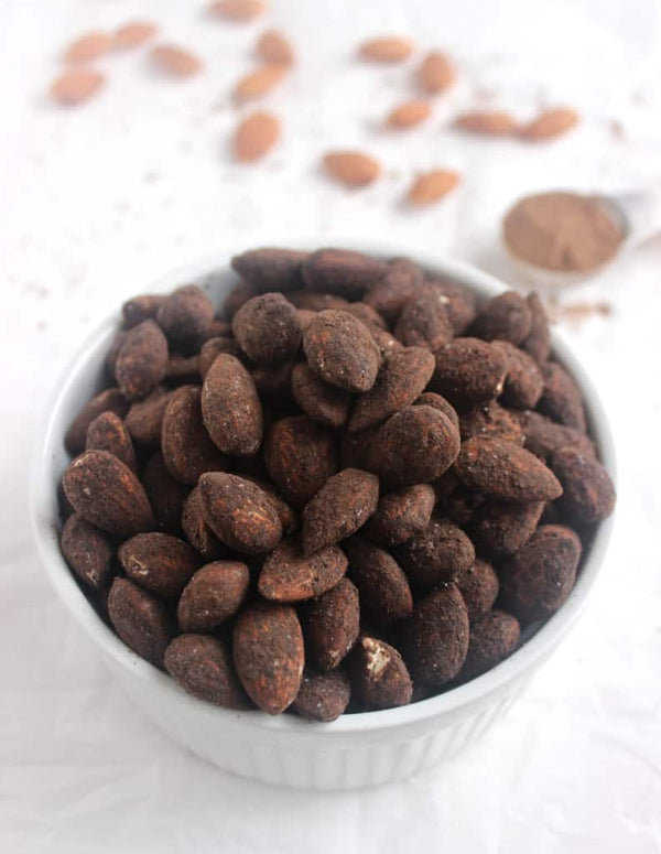 Nuts, Dark Chocolate Sprouted Almonds, Organic, Raw-bulk