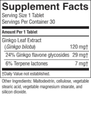 Ginkgo Biloba Extract Time-Release (30 Tabs)
