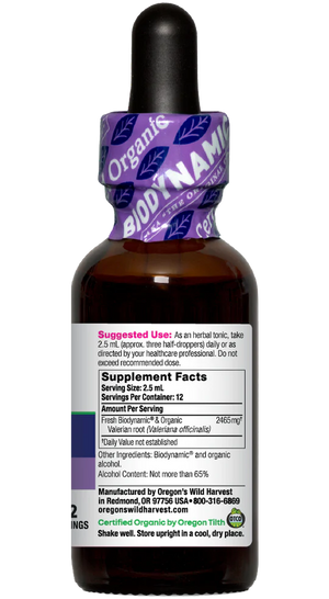 Valerian Biodynamic Herbal Tonic 1oz