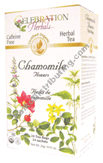 Celebration Herbals Chamomile Flowers Tea, Organic
