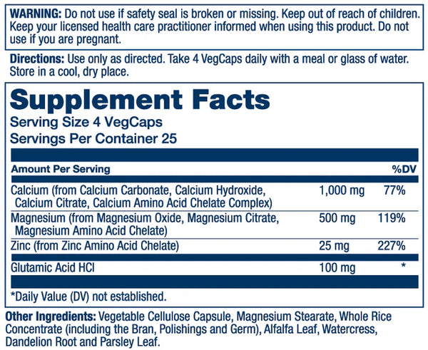 Solaray Calcium Magnesium Zinc