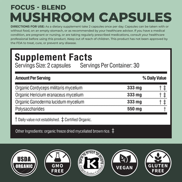 Focus Mushroom Capsules
