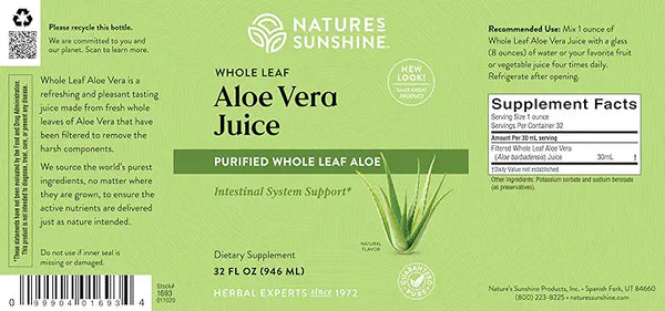 Aloe Vera, Whole Leaf, 32 fl. oz.