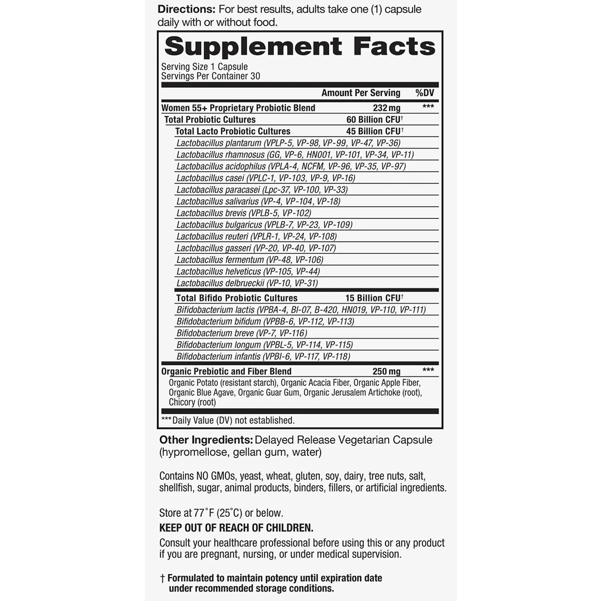 Vital Flora Women 55+ Daily Probiotic – Good Health Herbs