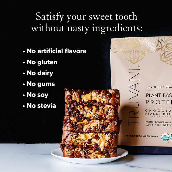 Truvani Certified Organic Plant Based Protein - Chocolate Peanut Butter