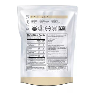 Truvani Certified Organic Plant Based Protein - Vanilla