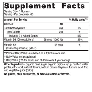 Vitamin D3 K2 60 Gummies