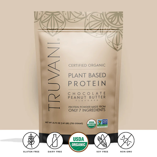 Truvani Certified Organic Plant Based Protein - Chocolate Peanut Butter